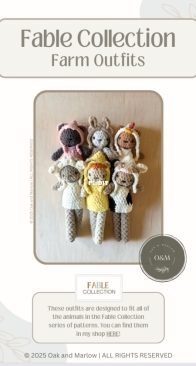 Oak and Marlow - Jocelyn Elizabeth - Farm Outfits: bunny, Chicken, Cow, Duck, Piggie, and Lamb