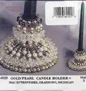 Mac Enterprises-21-01D GOLD & PEARL CANDLE HOLDER