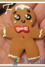 broosh gingerbread polymer clay