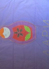 Matryoshka baby blanket