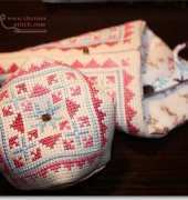 Funda para tijeras y biscornu (II)