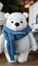 Ludaorlova Toys - Lyudmila Orlova- Polar Bear Robin - Russian