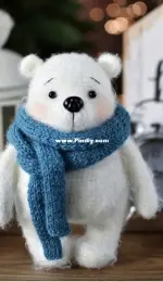 Ludaorlova Toys - Lyudmila Orlova- Polar Bear Robin - Russian