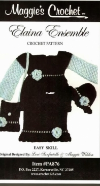 Maggies Crochet  - Lori Sanfratello -  PA876 Elaina Ensemble - Free