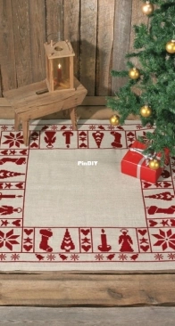Permin 45-6224 Christmas Spirit Tree Mat - xsd