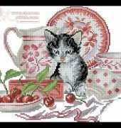 DMC BK885  - The Kitten & Cherries