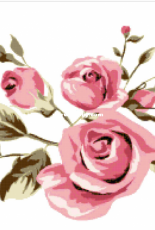 Better Cross Stitch - Pink Roses - Free