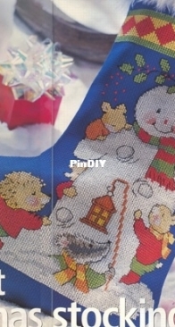 Snowman Stocking by Lesley Teare from Cross Stitcher 114 November 2001 XSD