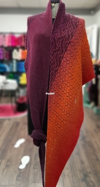 Eastern Sunset Shawl by Margje Enting - English, Spanish - Free