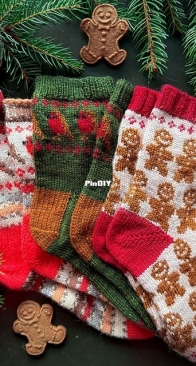A Whimsical Christmas sock set by Stone Knits