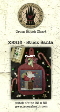 Teresa Koguts Creative Whims - XS316 Stuck Santa by Teresa Kogut