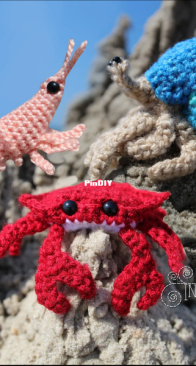 Crafty Intentions - Megan Lapp - Tiny Trio 3 -  Crab, Shrimp and Hermit Crab