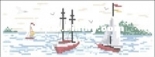 Janlynn - Sailboats Border Towel - Free