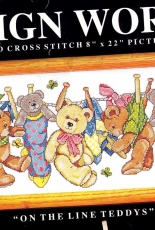 Design Works 9418 On the Line Teddies XSD