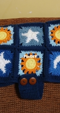 Granny square dog coat