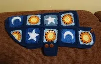 Granny square dog coat