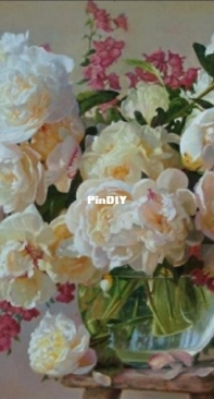 7 Elephants 84 - Bouquet of Peonies /7 слоников