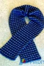 Three Blues Mosaic Scarf by Matthew Hesson-McInnis/Needleworks, Inc.-Free
