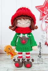 One and Two Company - Carolina Guzman - Ginger the Christmas Dolly amigurumi