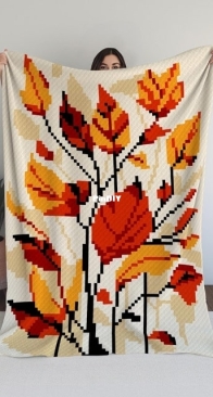 Handmade crochet Jo _ fall in love modern minimalist blanket _ English