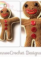 Annoo Crochet Designs - Gingerbread Man Christmas Ornament - Free