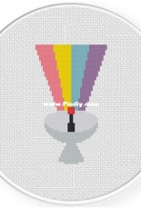 Daily Cross Stitch - Satellite Antenna Rainbow