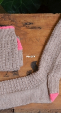 Cozy Waffle Socks by Handknit Yarn Studio-Free