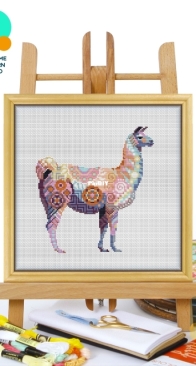 Awesome Pattern Studio - CS1161 - Mandala Llama XSD