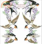 Curtains Flight Over Wisteria from Le idee di Susanna RU 05/2004 (xsd and pat)