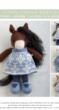 Little Cotton Rabbits - Horse, Donkey, Unicorn in A Dress