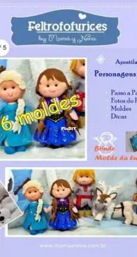 Feltrofofurices - Mama y Nena - N.5 - Frozen Characters - Personagens Frozen - Portuguese