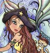 HAED HAENTQS 3908  Kitty Mermaid Ahoy by Nadia Tate