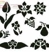 Artecy Cross Stitch - Fruit And Flowers Stencil