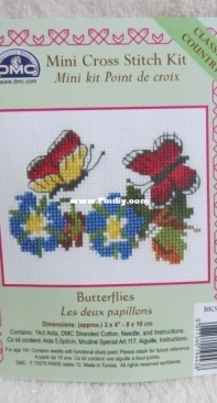 DMC Mini Cross Stitch Kit BK577F Butterflies