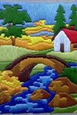 Long stitch- House by the river