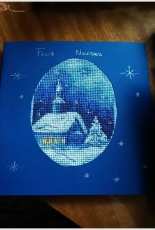 Cross stitch Christmas card 3