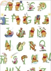 Vervaco 41.950 Winnie the Pooh and Friends Alphabet