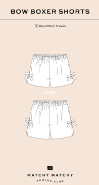 Bow Boxer Shorts – Matchy Matchy Sewing Club