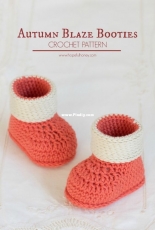 Hopeful Honey - Olivia Kent - Autumn Blaze Baby Booties - Free