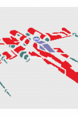 Geeky Graphgan - The Graphalo - John Michael - Star Fighter Red