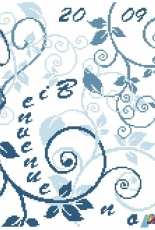 Broderie.net - Grandsire Jean-Louis BNV 009 - Bienvenue tons bleus
