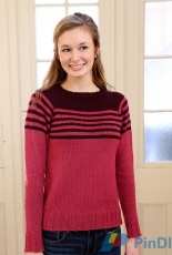 3175 Womens 2 Color Pullover by Plymouth Yarn Design Studio