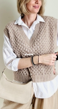 Crochet together - Svetlana Kochkina - Светлана Кочкина - Lace Honeycombs Vest - Жилет Ажурные Соты - Russian