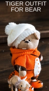 Sveta Crochet Pattern - Sveta Lutik toys - Svetlana Lutik - Tiger outfit for bear