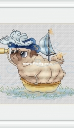 Pugs Series - Pug Captain by Katerina Besperstova