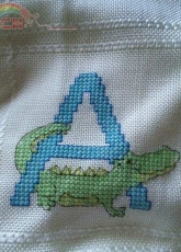 Alphabet Afghan blanket