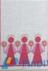 Haandarbejdets Fremme 16-5223 Angels with Candle - Edith Hansen 1981