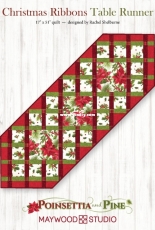 Maywood Studio-Rachel Shelburne-Christmas Ribbons Table Runner-Free