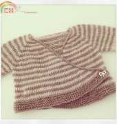 Striped Baby Cardigan - Schneckenstrick Designs - free