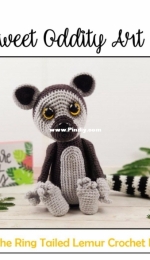 Sweet Oddity Art - Carolyne Brodie -  Ringo the Ring Tailed Lemur